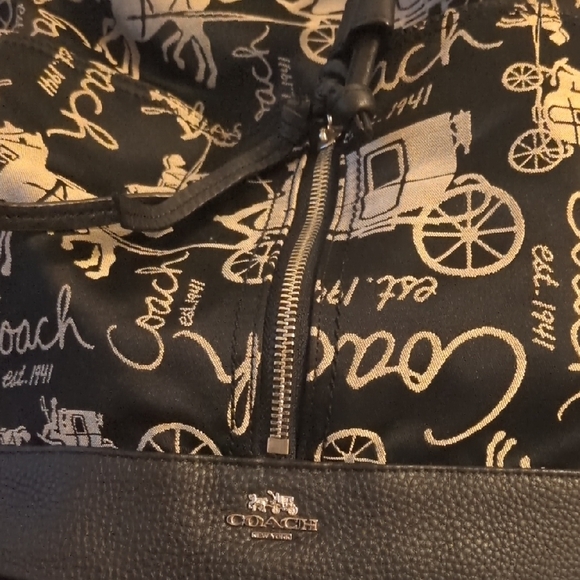 Coach Black and White Graphic Backpack/Body Bag - Picture 5 of 9